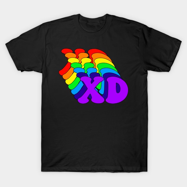 Rainbow Retro XD T-Shirt by yayor